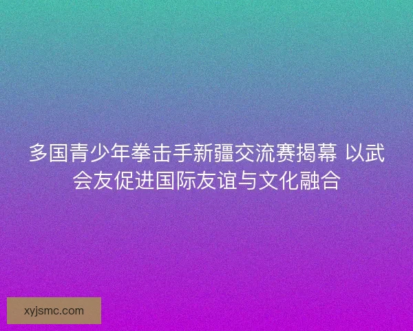 多国青少年拳击手新疆交流赛揭幕 以武会友促进国际友谊与文化融合